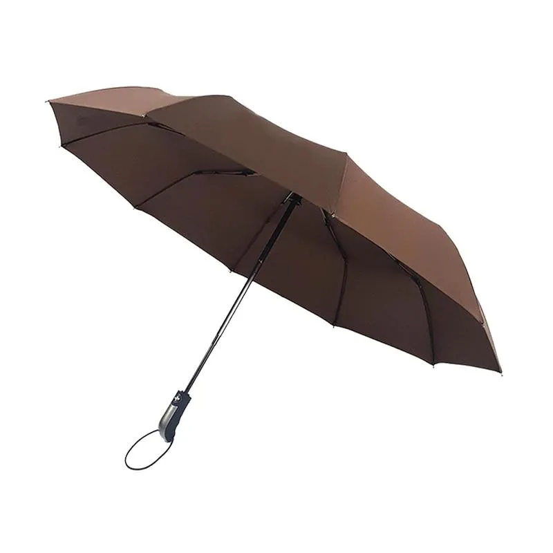 10 Ribbed Automatic Triple-Folding Umbrella