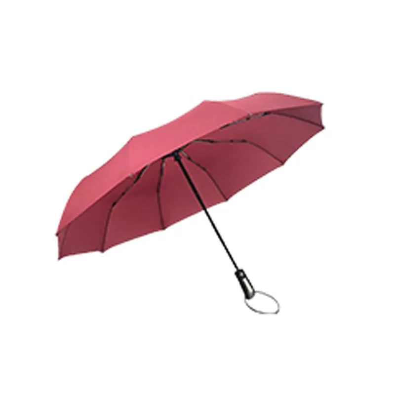 10 Ribbed Automatic Triple-Folding Umbrella