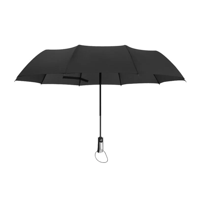 10 Ribbed Automatic Triple-Folding Umbrella