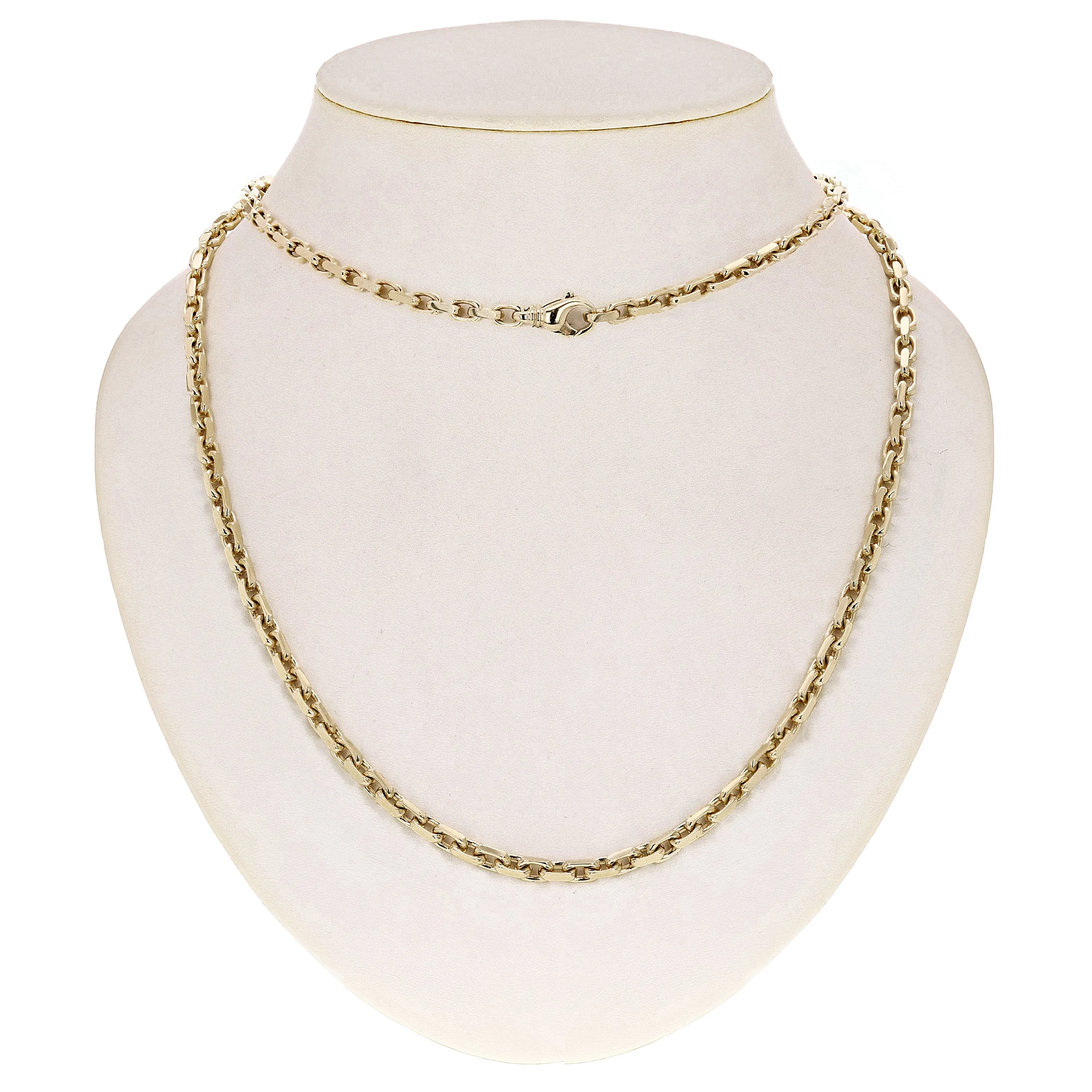 10k Yellow Gold Solid Handmade Fashion Link Chain Necklace 20" - 30" 4.8mm
