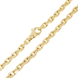 10k Yellow Gold Solid Handmade Fashion Link Chain Necklace 20" - 30" 4.8mm