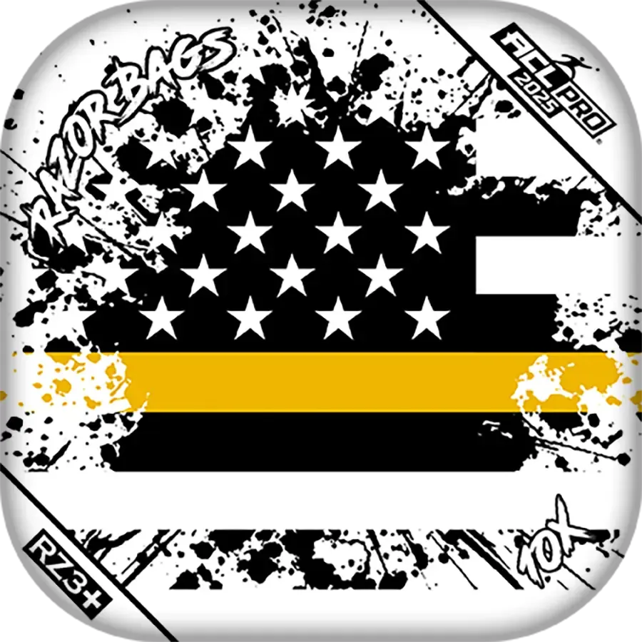 10X | Gold LIne Flag | ACL PRO Razor Cornhole Bags