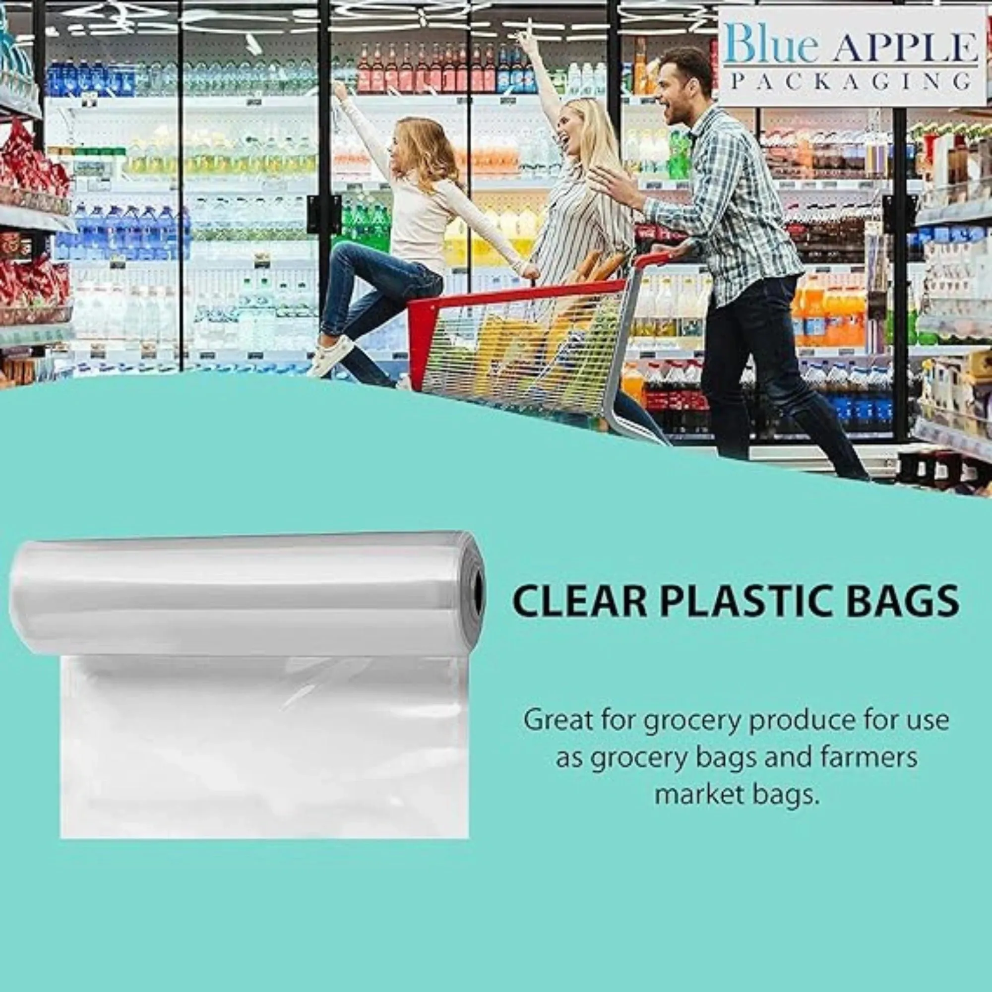 10X14 inches Utility Poly Bags with Twist Ties 0.5 mil HDPE