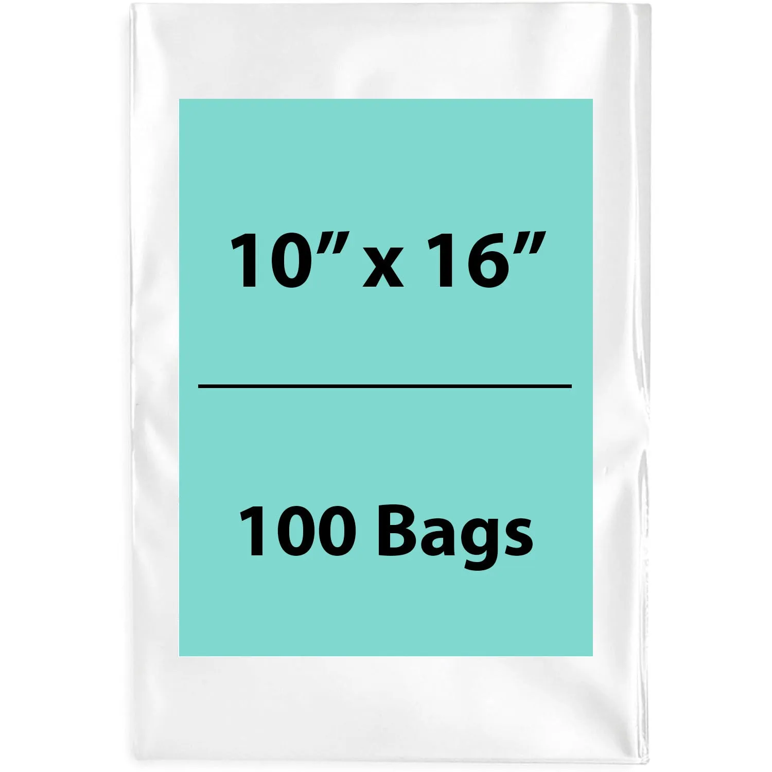 10X16 inches Clear Flat Poly Bags 3Mil Open Top (LDPE)
