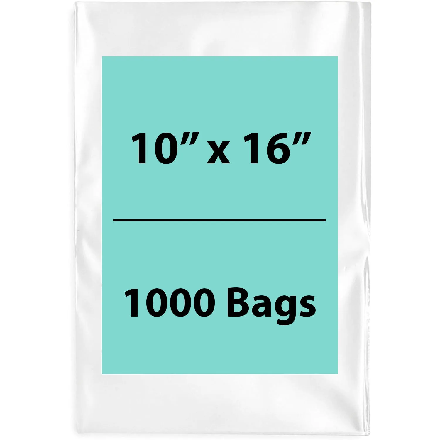 10X16 inches Clear Flat Poly Bags 3Mil Open Top (LDPE)