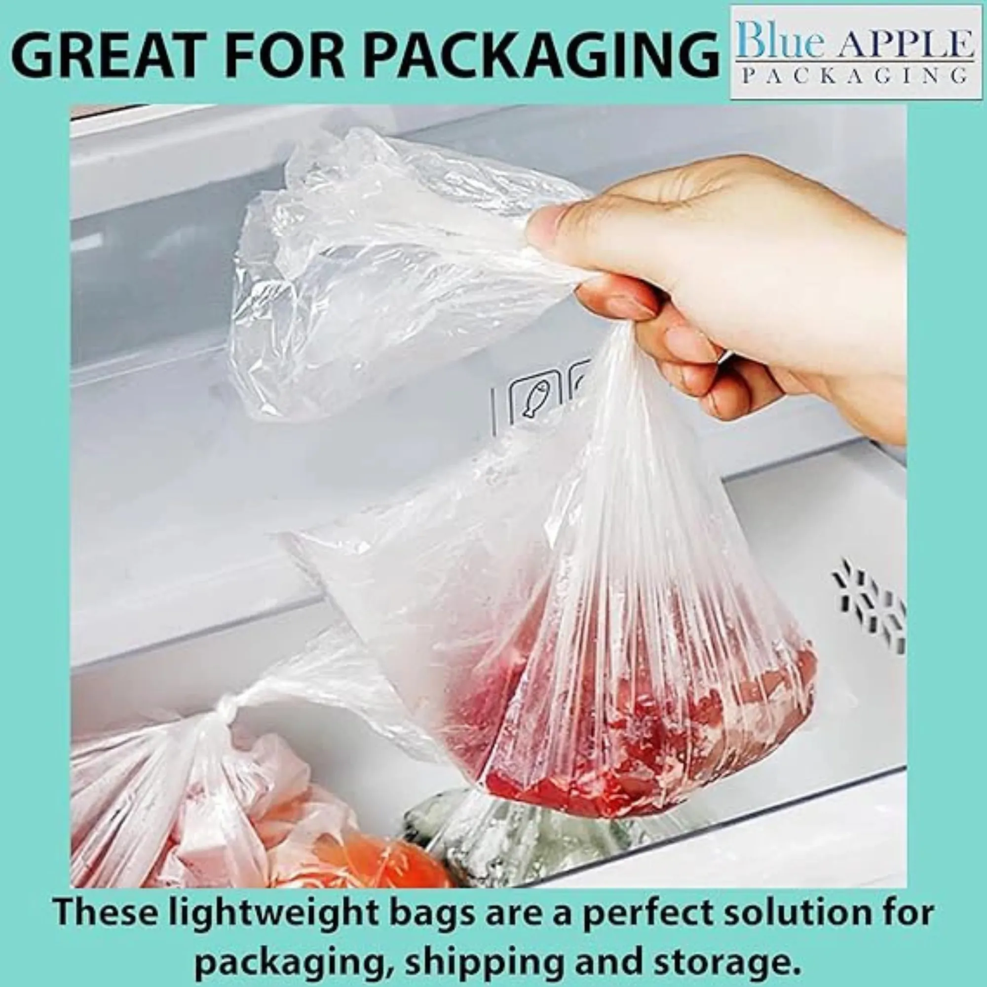 11X19 inches Utility Storage Poly Bags on a Roll 0.5 mil HDPE