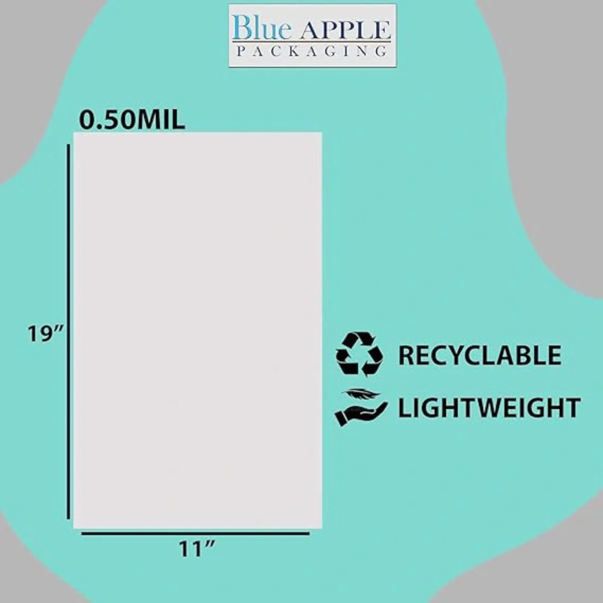 11X19 inches Utility Storage Poly Bags on a Roll 0.5 mil HDPE
