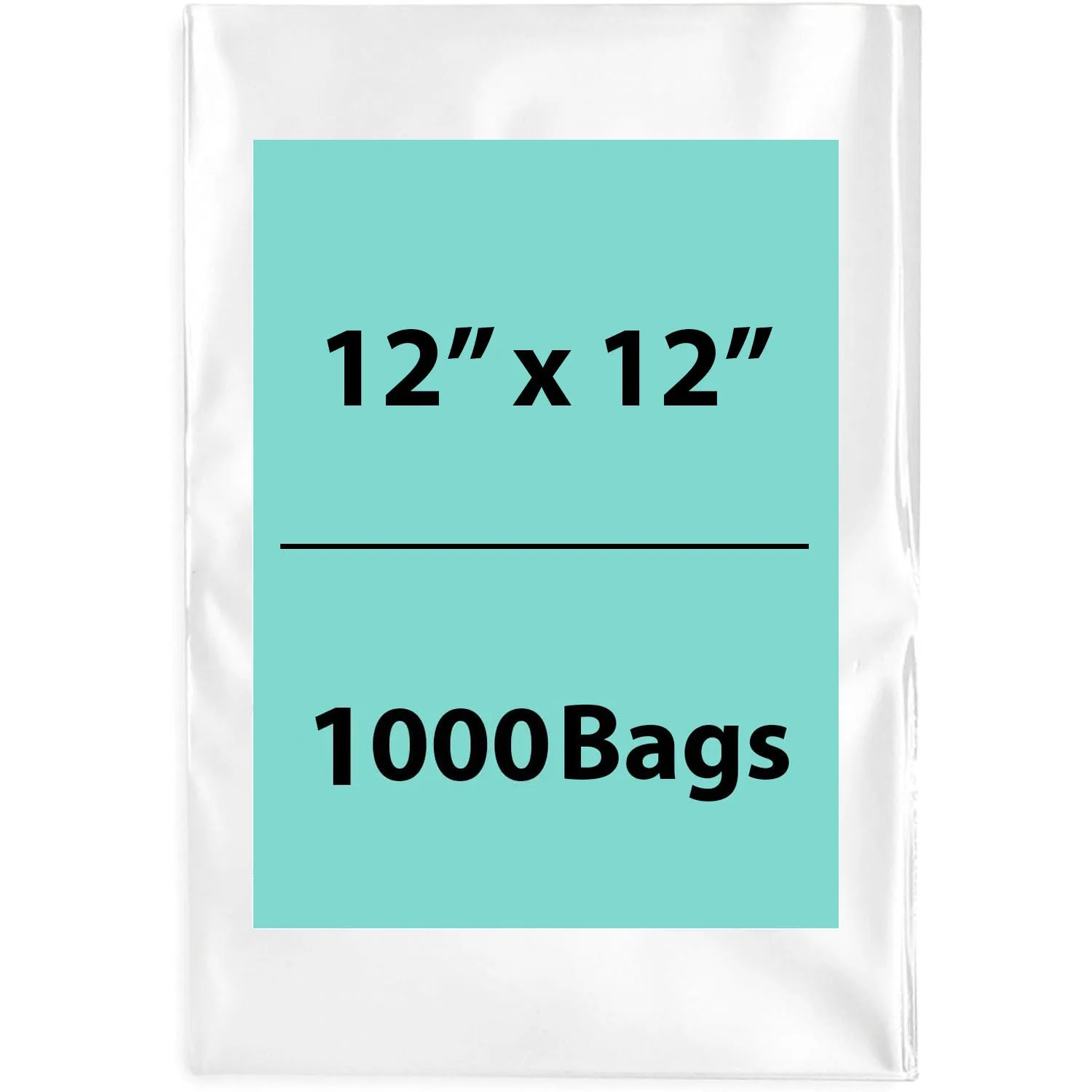 12X12 inches Clear Flat Poly Bags 4Mil Open Top (LDPE)