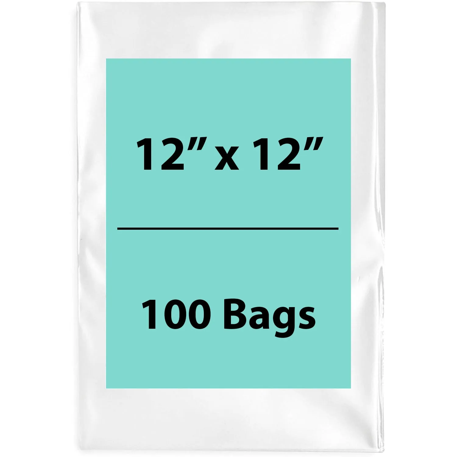 12X12 inches Clear Flat Poly Bags 4Mil Open Top (LDPE)