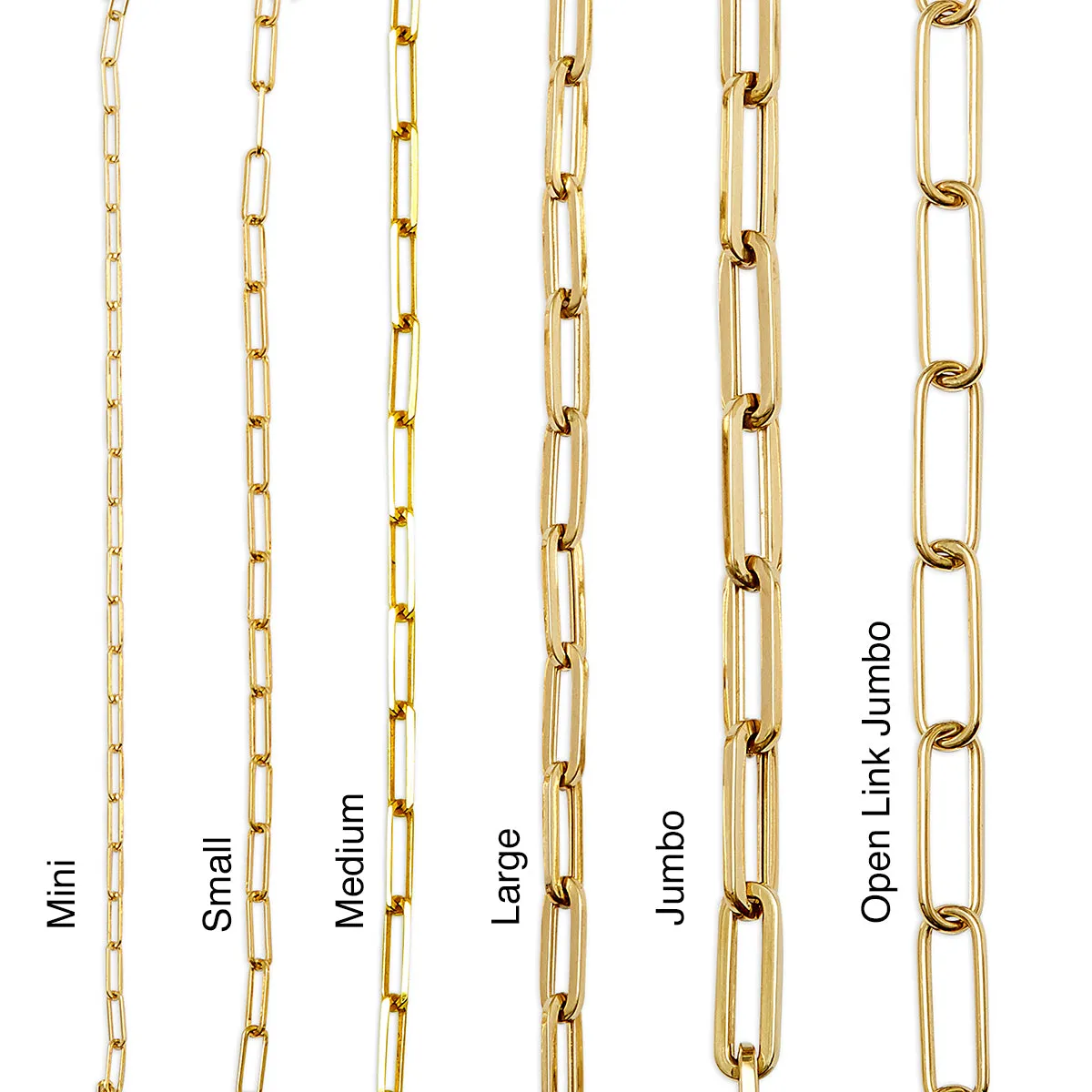 14 kt. Gold Open Paperclip Chain