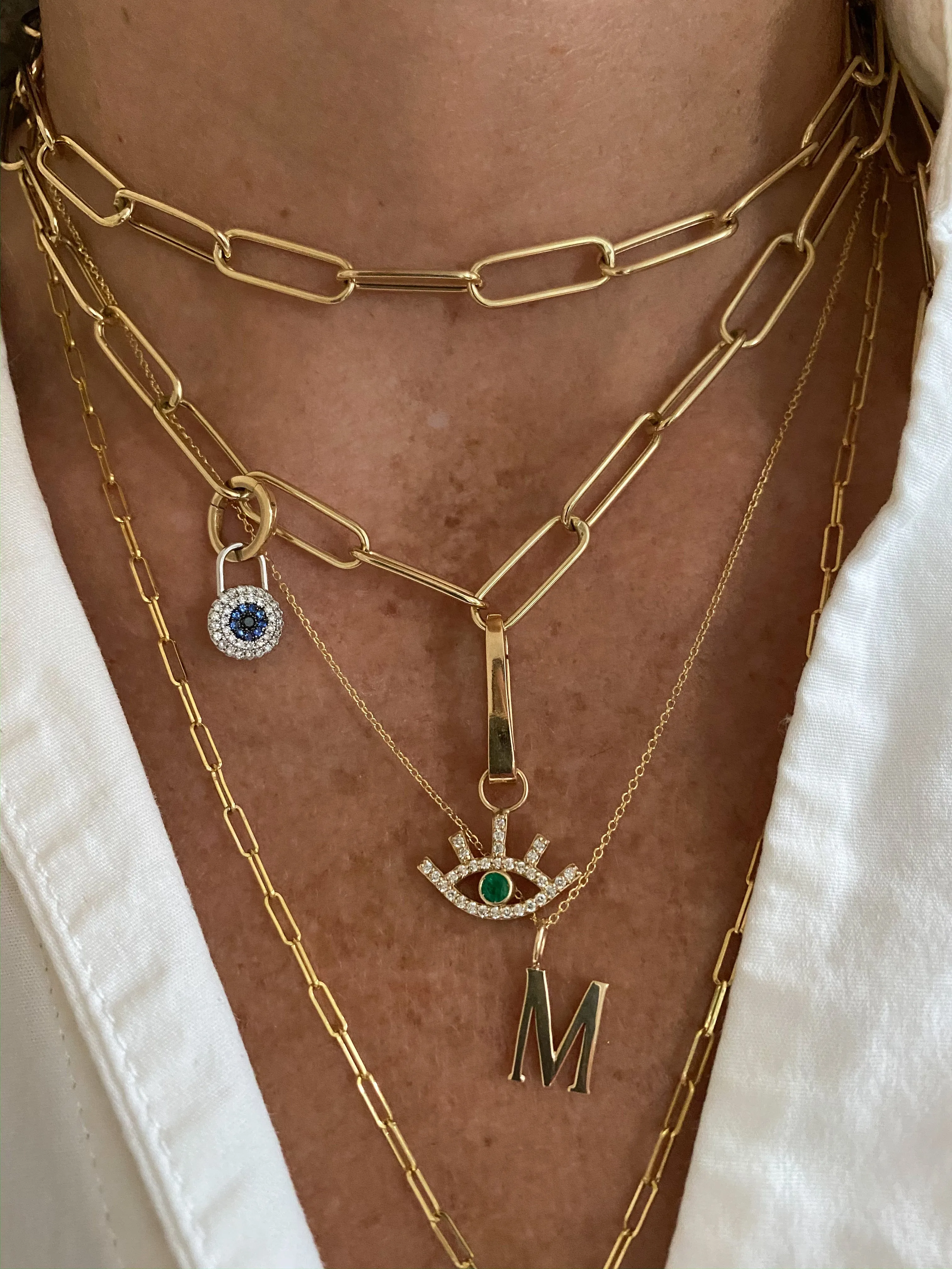 14 kt. Gold Open Paperclip Chain