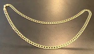 14k 585 Gold RCI 26" Curb Link Chain - 30.8 Grams - 7mm