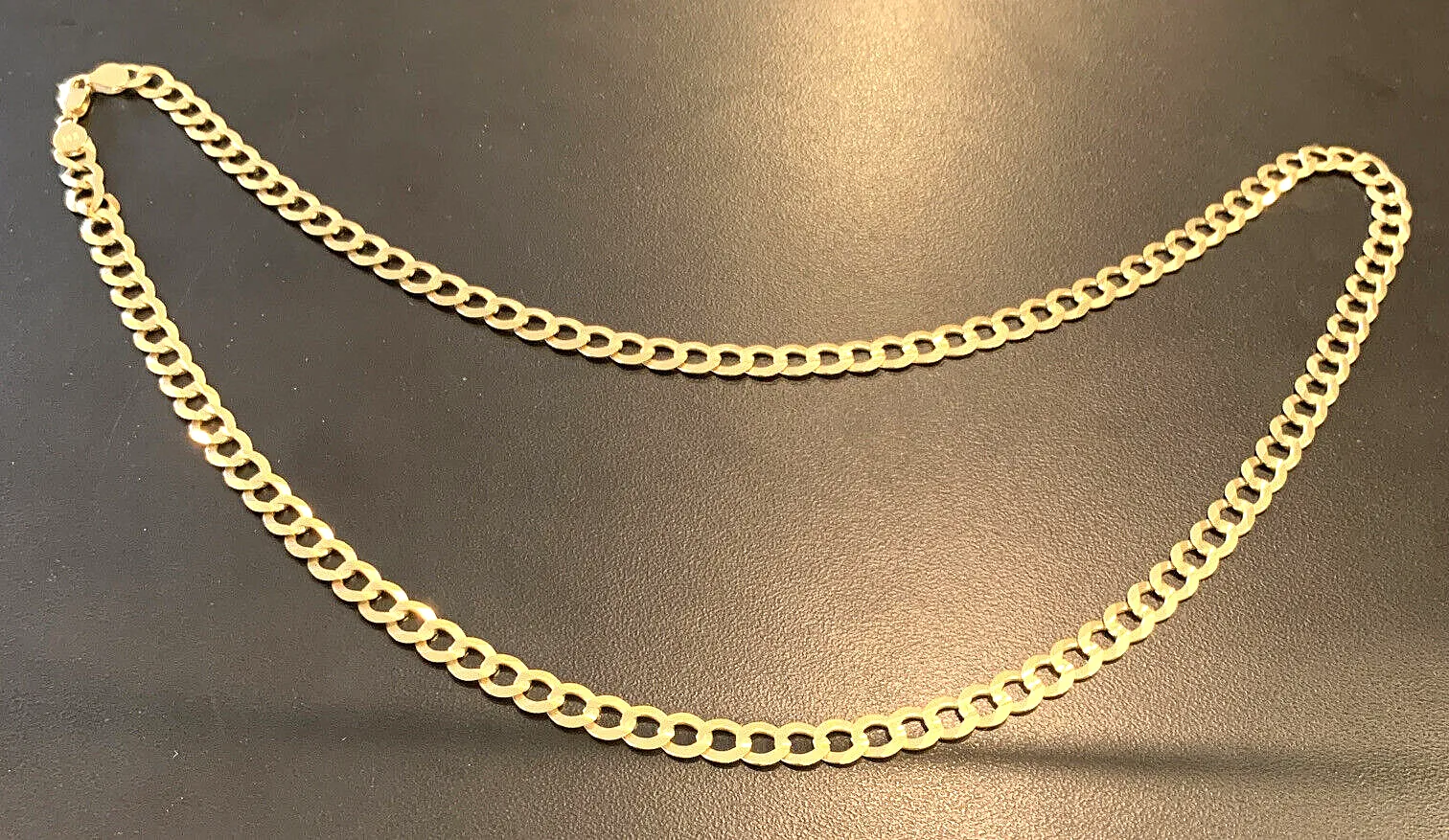 14k 585 Gold RCI 26" Curb Link Chain - 30.8 Grams - 7mm