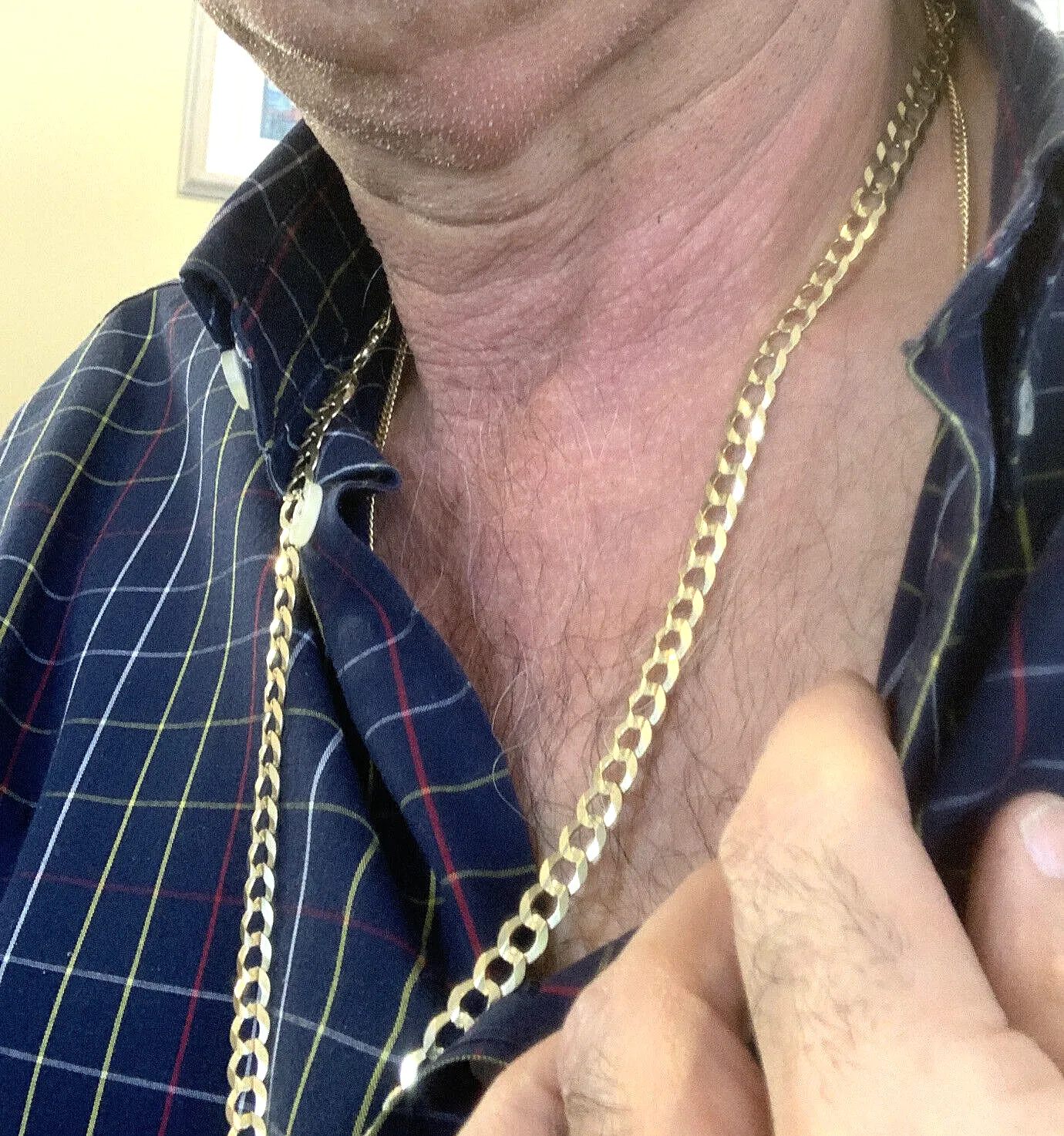 14k 585 Gold RCI 26" Curb Link Chain - 30.8 Grams - 7mm