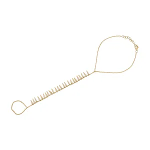 14K Diamond Fringe Hand Chain