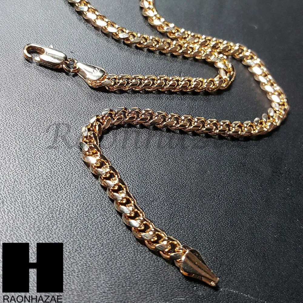 14k Gold PT 2Pac Jesus Face 15mm Cuban 30" Chain/ Concave Necklace S165
