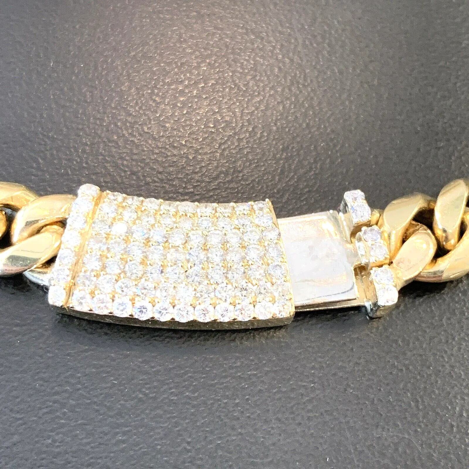 14k Solid Cuban Link Diamond 18" Chain ~ Necklace ~ 124.6 Grams ~ 9.7mm ~ 2.0tcw