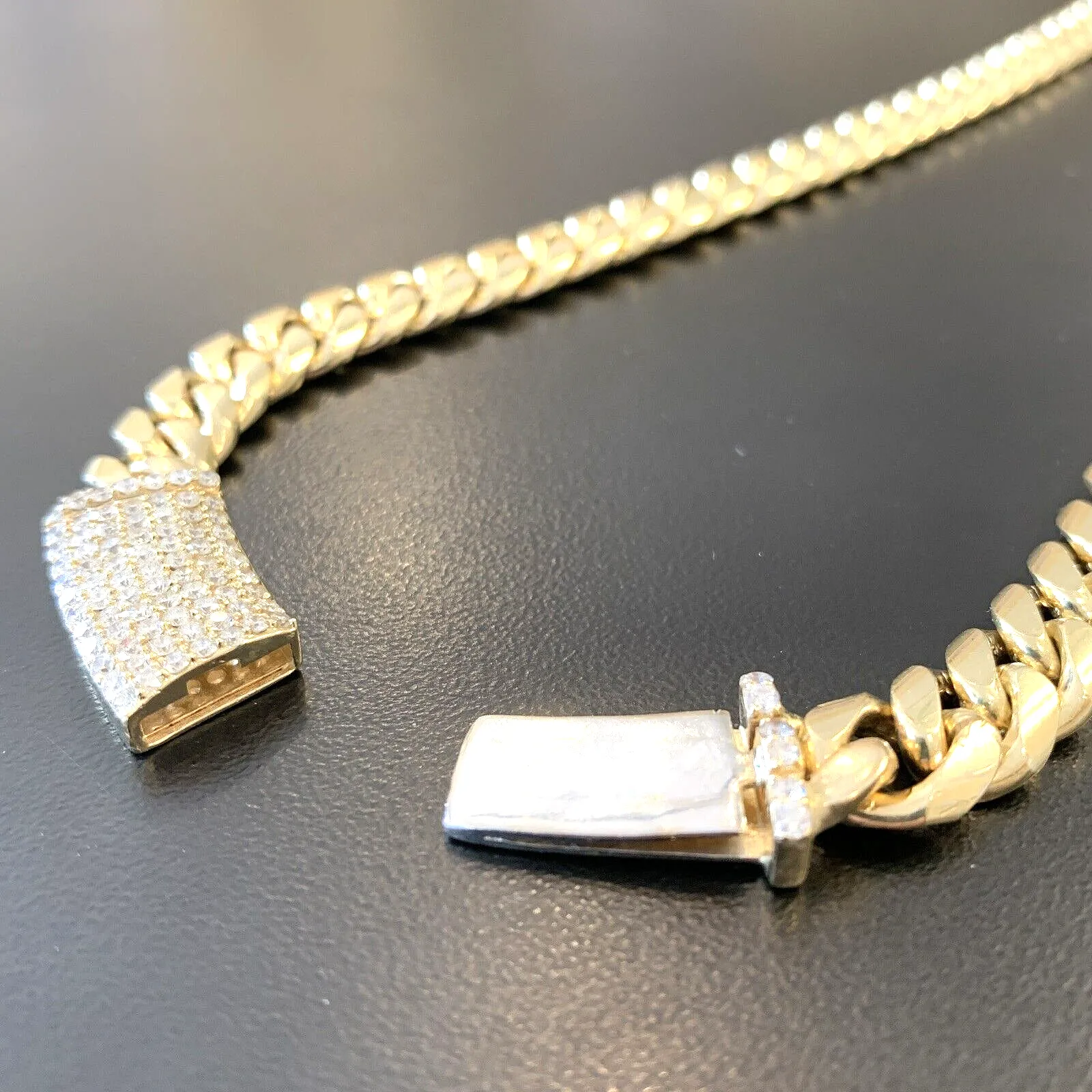 14k Solid Cuban Link Diamond 18" Chain ~ Necklace ~ 124.6 Grams ~ 9.7mm ~ 2.0tcw