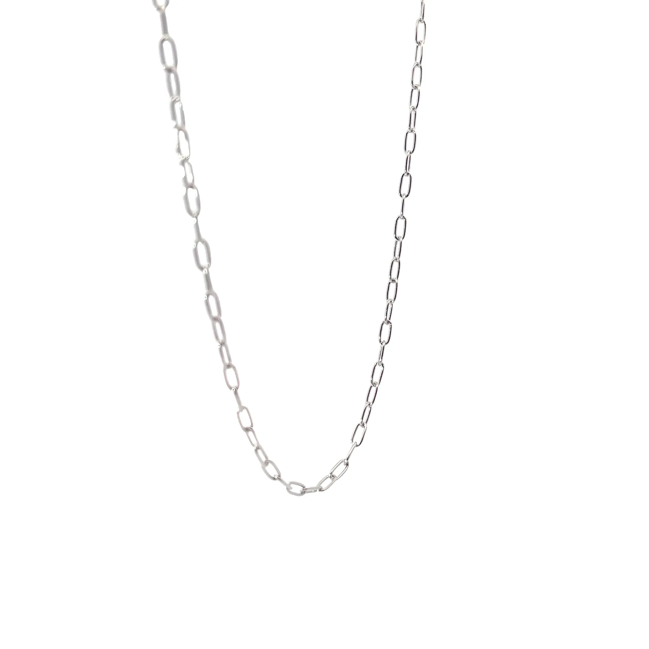 14k White Gold 4.20 Gram Paperclip Chain 16" inch