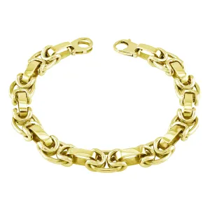 14k Yellow Gold Solid Handmade Fashion Link Bracelet