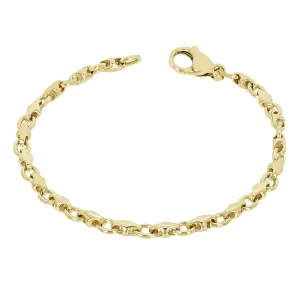 14k Yellow Gold Solid Handmade Fashion Link Necklace 26" 4mm 33.8 grams