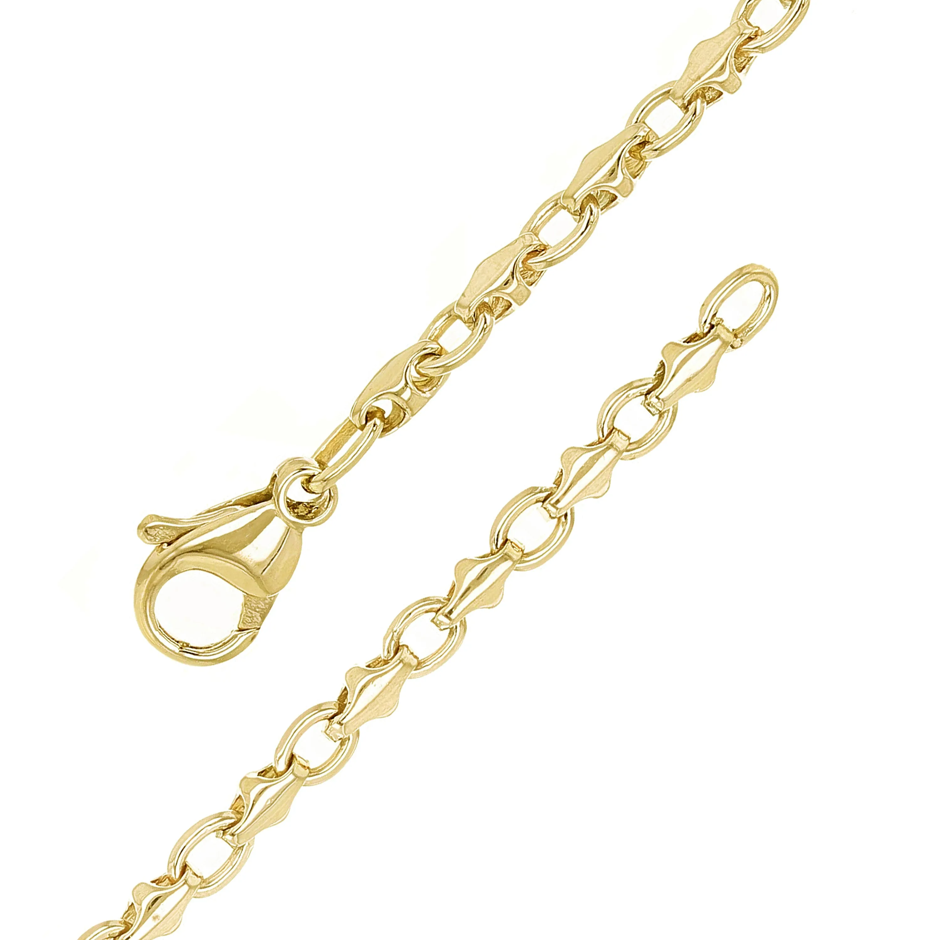 14k Yellow Gold Solid Handmade Fashion Link Necklace 26" 4mm 33.8 grams