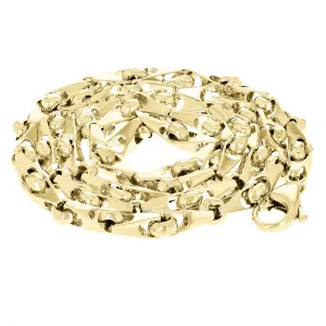 14k Yellow or White Gold Handmade Fashion Link Necklace 18" - 24" 4.5mm