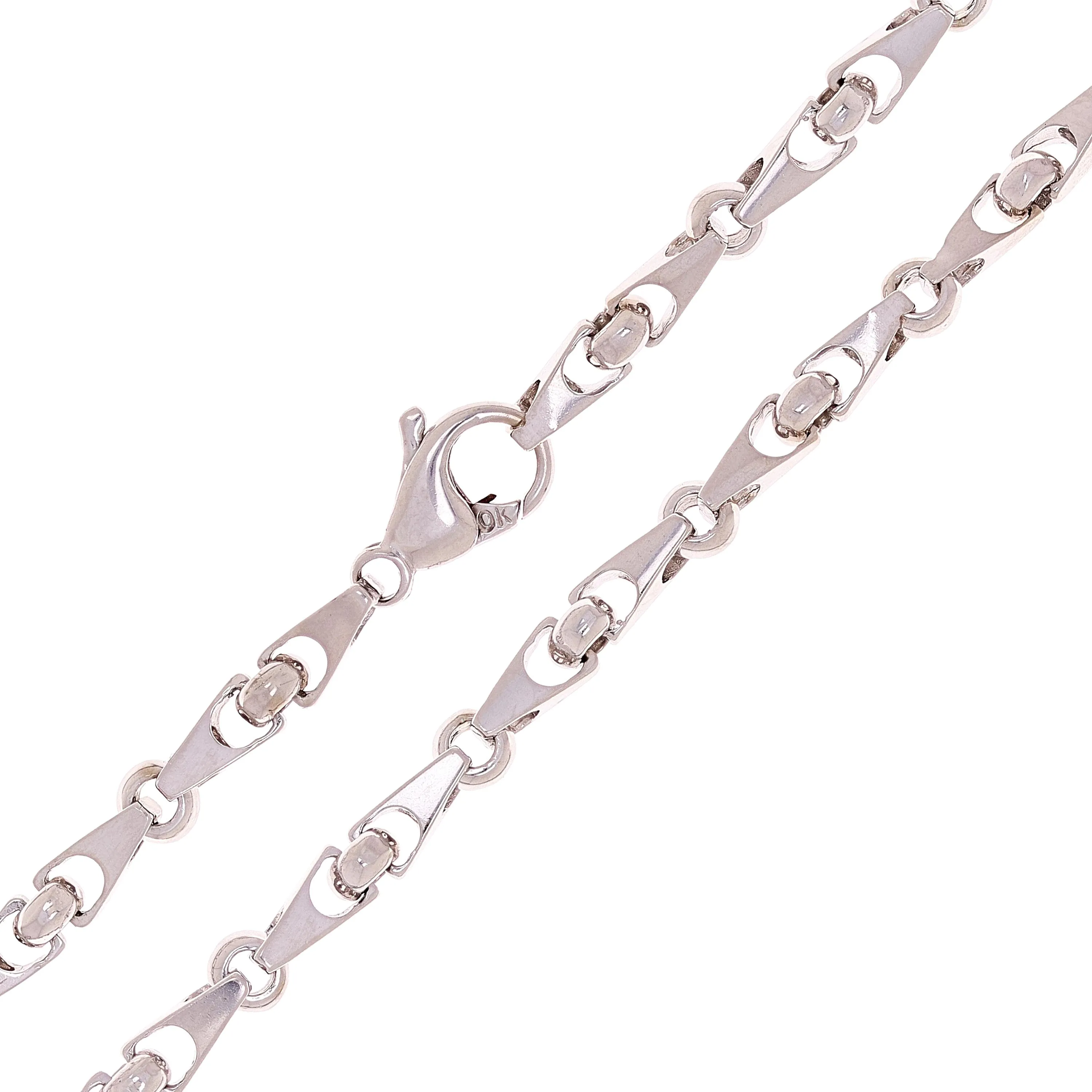 14k Yellow or White Gold Handmade Fashion Link Necklace 18" - 24" 4.5mm
