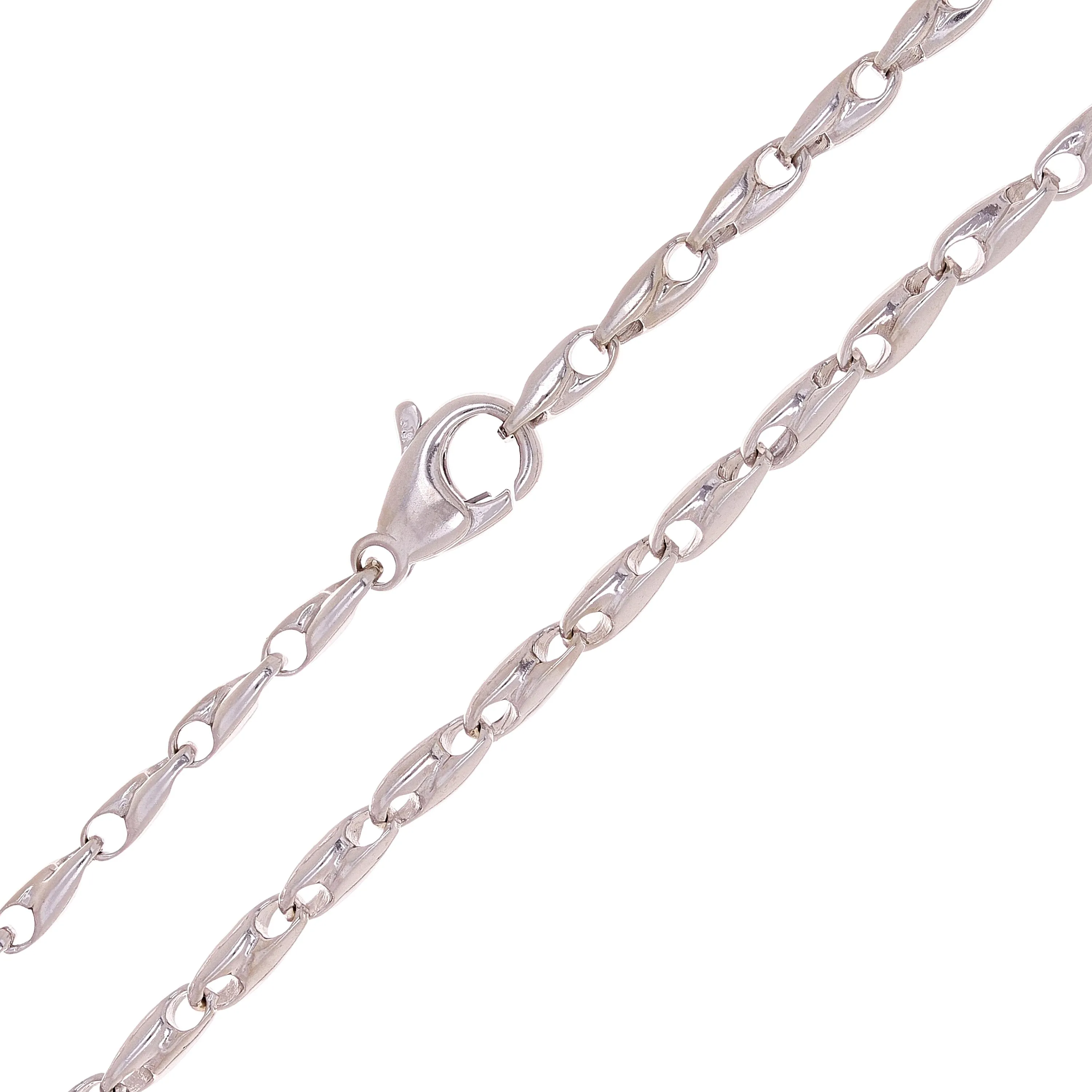 14k Yellow White or Rose Gold Handmade Fashion Link Necklace 18" 3mm