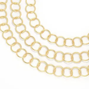 18k Solid Yellow Gold Round Cable Chain 3.7mm Link Chain Extender 1 foot