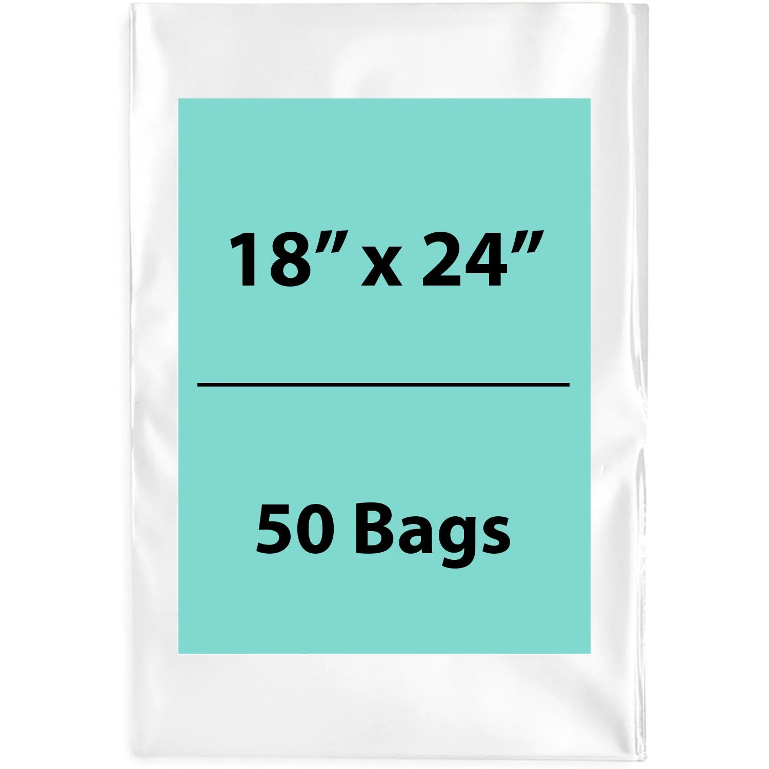 18X24 inches Clear Flat Poly Bags 4Mil Open Top (LDPE)