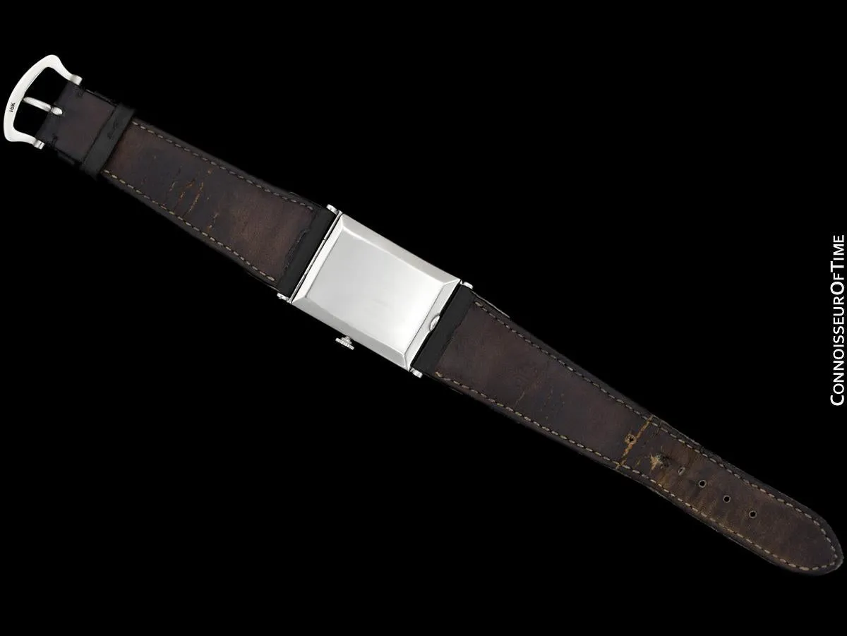 1920's Patek Philippe "Curvex" Vintage Mens Art Deco Rectangular 18K White Gold Watch - Breguet Numerals