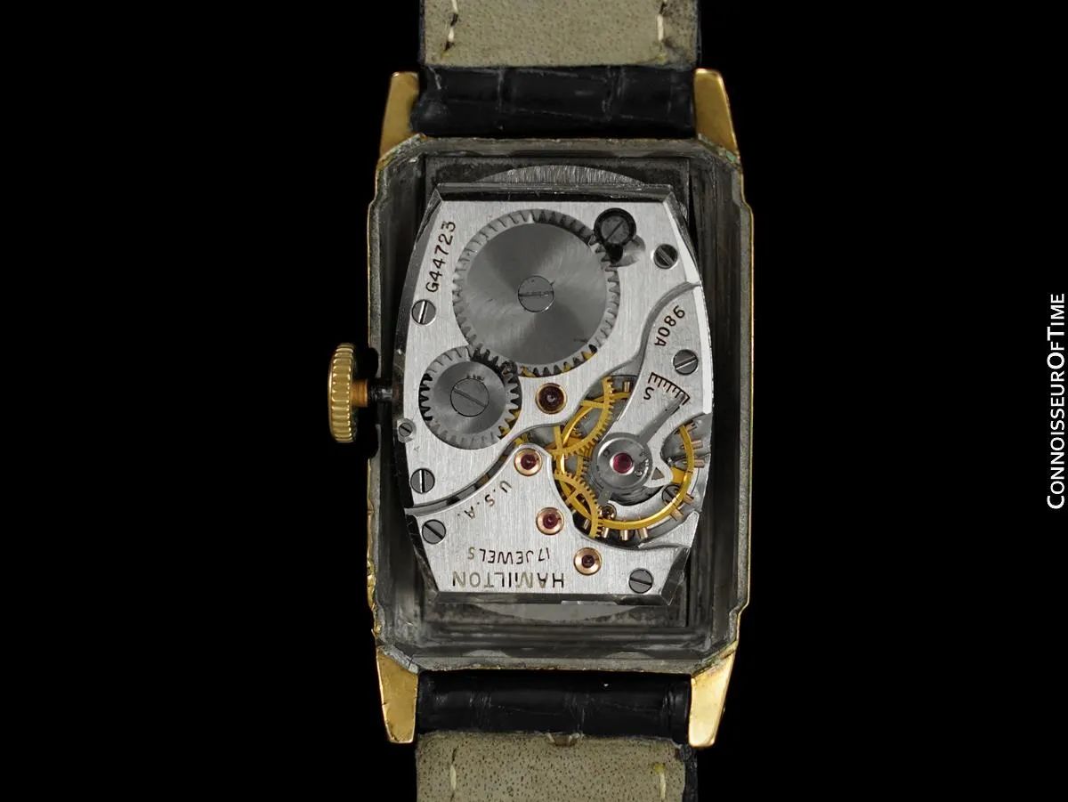 1935 Hamilton Seckron Vintage Duo Dial 14K Gold Filled Mens Watch - Doctor's Watch