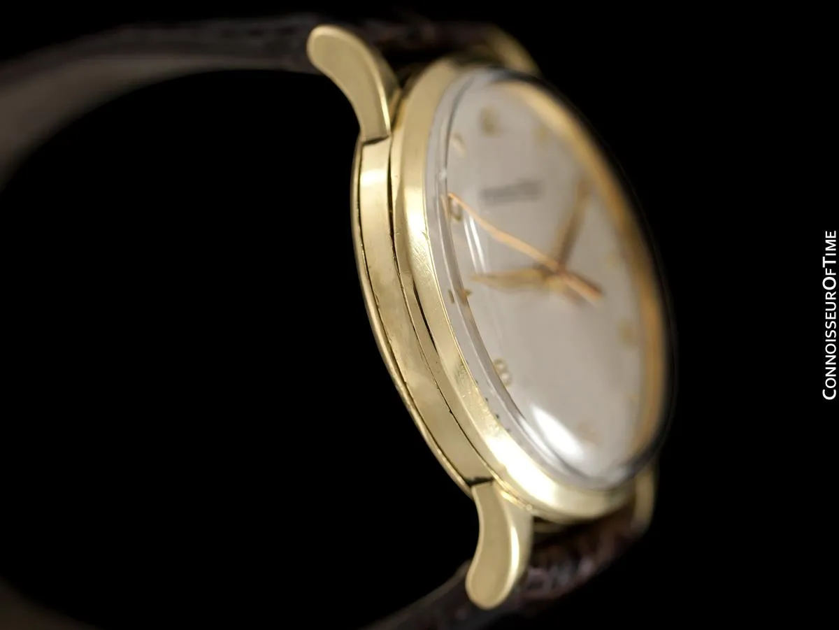 1958 IWC Vintage Mens Handwound Dress Watch, Caliber 89 - 18K Gold