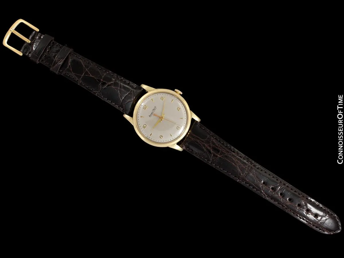 1958 IWC Vintage Mens Handwound Dress Watch, Caliber 89 - 18K Gold