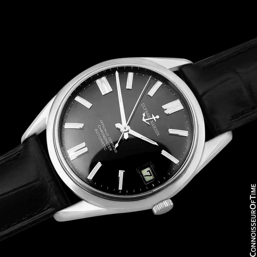 1960's Ulysse Nardin Vintage Mens Full Size Watch, Stainless Steel - Officially Certified Chronometer