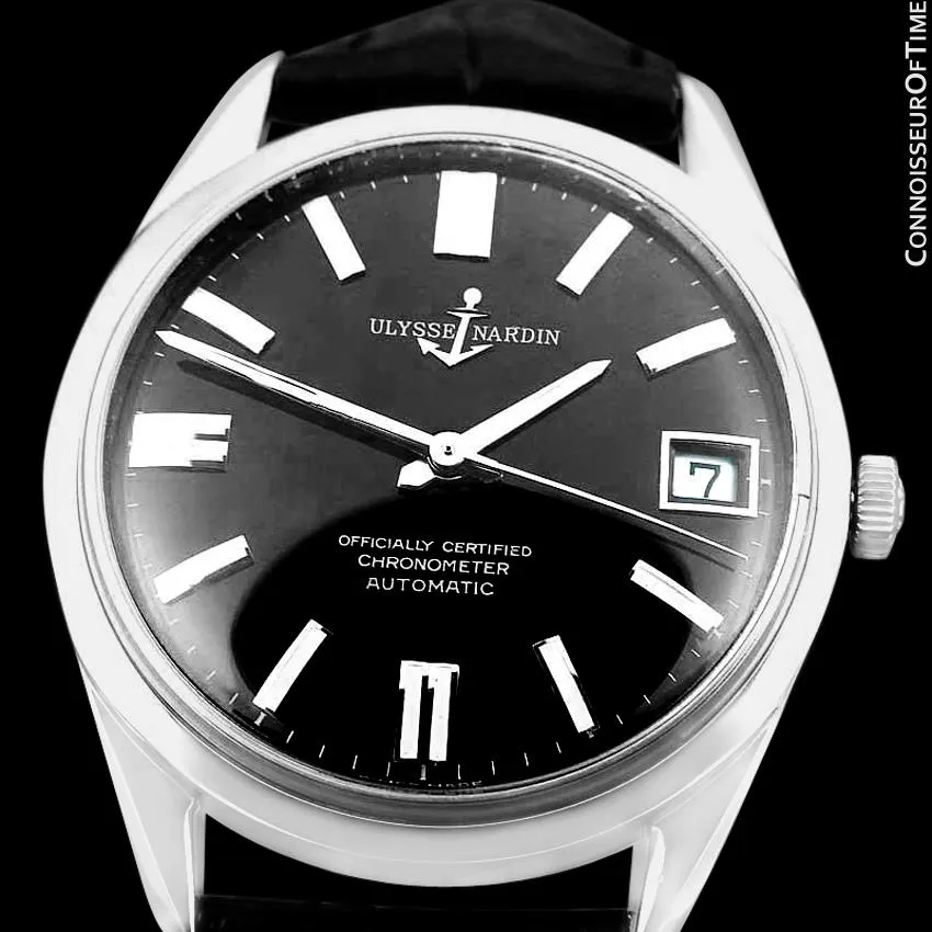 1960's Ulysse Nardin Vintage Mens Full Size Watch, Stainless Steel - Officially Certified Chronometer