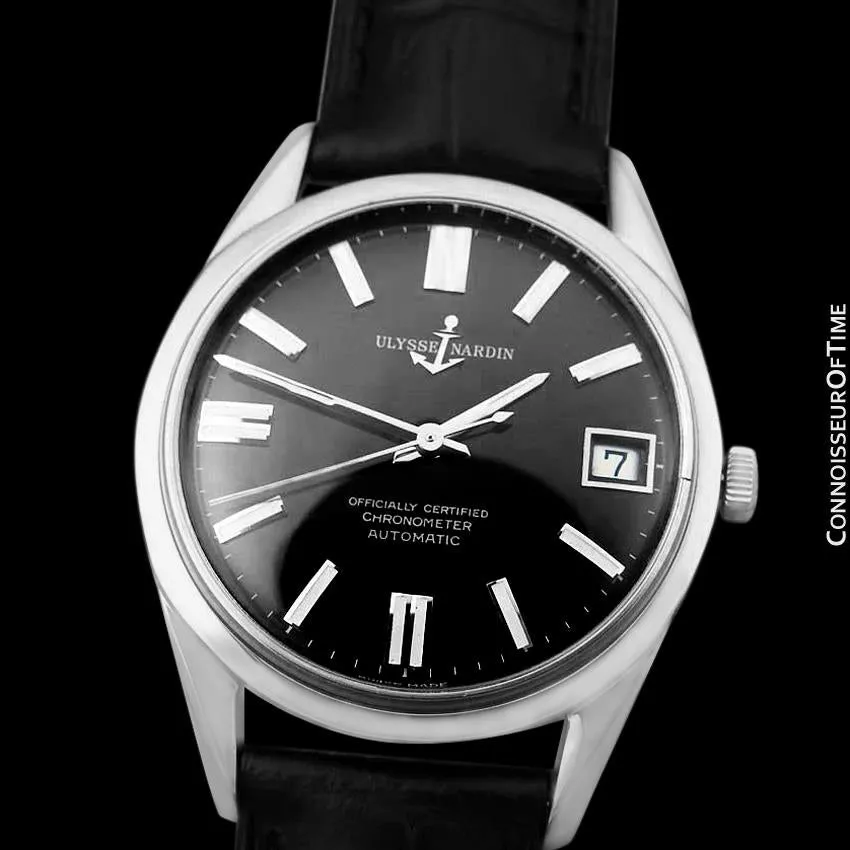 1960's Ulysse Nardin Vintage Mens Full Size Watch, Stainless Steel - Officially Certified Chronometer