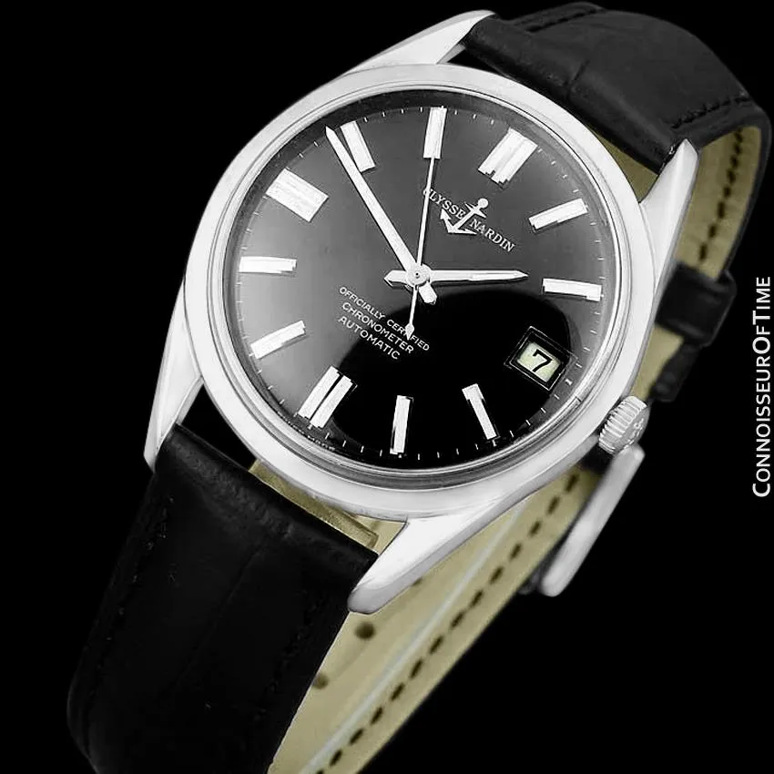 1960's Ulysse Nardin Vintage Mens Full Size Watch, Stainless Steel - Officially Certified Chronometer