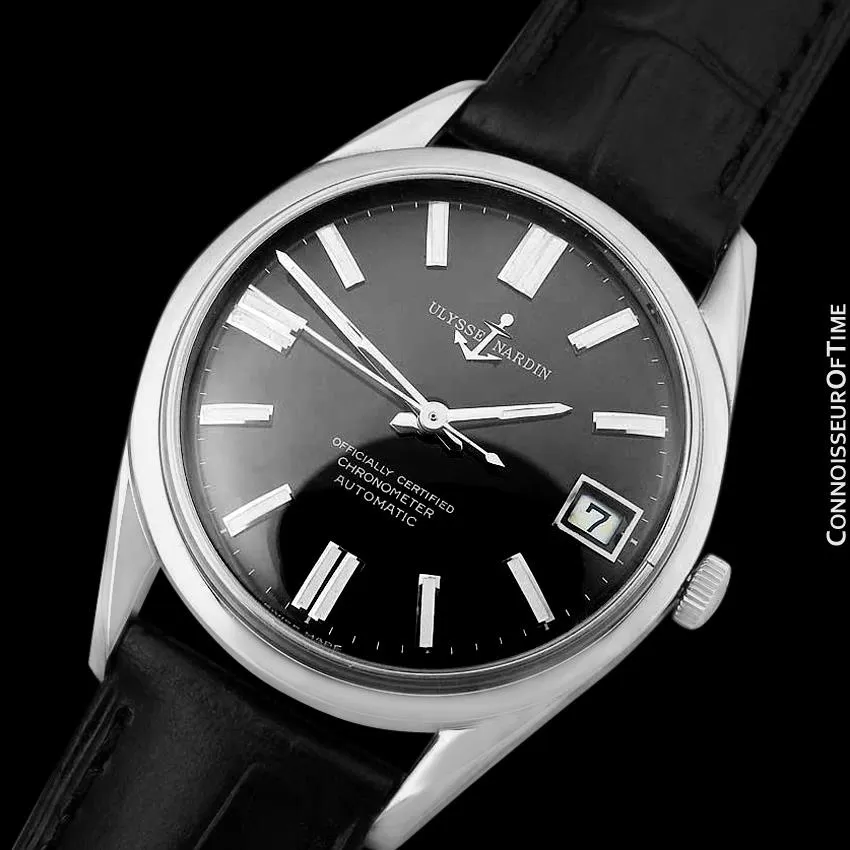 1960's Ulysse Nardin Vintage Mens Full Size Watch, Stainless Steel - Officially Certified Chronometer