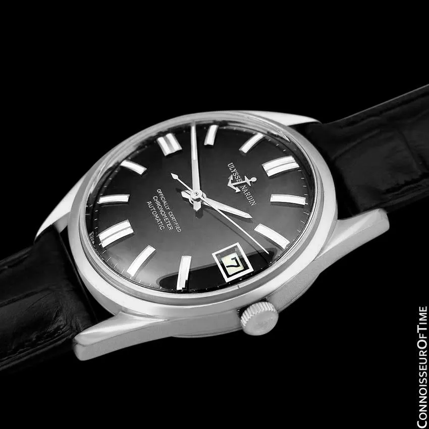 1960's Ulysse Nardin Vintage Mens Full Size Watch, Stainless Steel - Officially Certified Chronometer