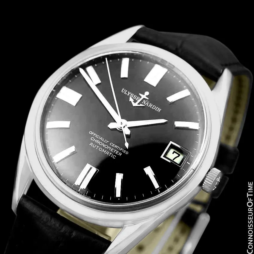 1960's Ulysse Nardin Vintage Mens Full Size Watch, Stainless Steel - Officially Certified Chronometer