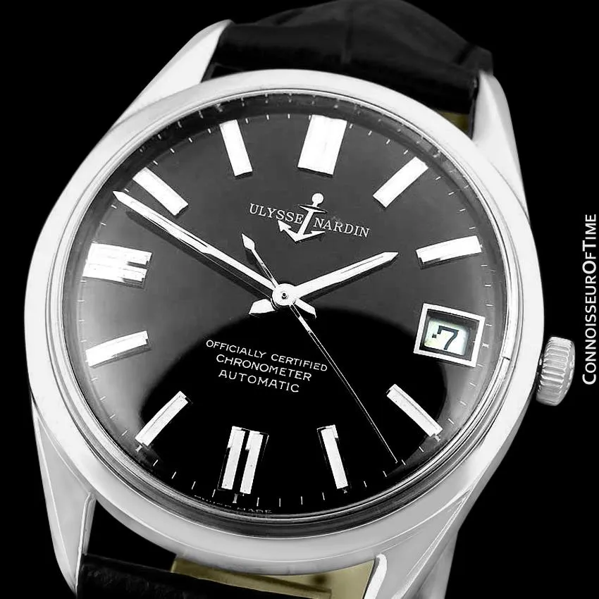 1960's Ulysse Nardin Vintage Mens Full Size Watch, Stainless Steel - Officially Certified Chronometer