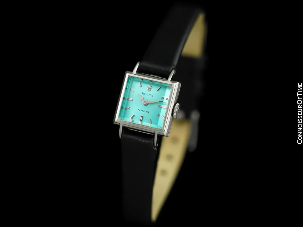 1961 Rolex Precision Pre-Cellini Vintage Ladies Watch, Ref. 9706 - 18K White Gold