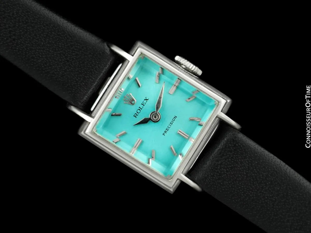1961 Rolex Precision Pre-Cellini Vintage Ladies Watch, Ref. 9706 - 18K White Gold