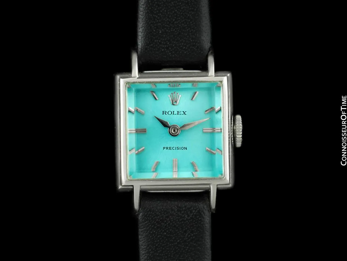 1961 Rolex Precision Pre-Cellini Vintage Ladies Watch, Ref. 9706 - 18K White Gold