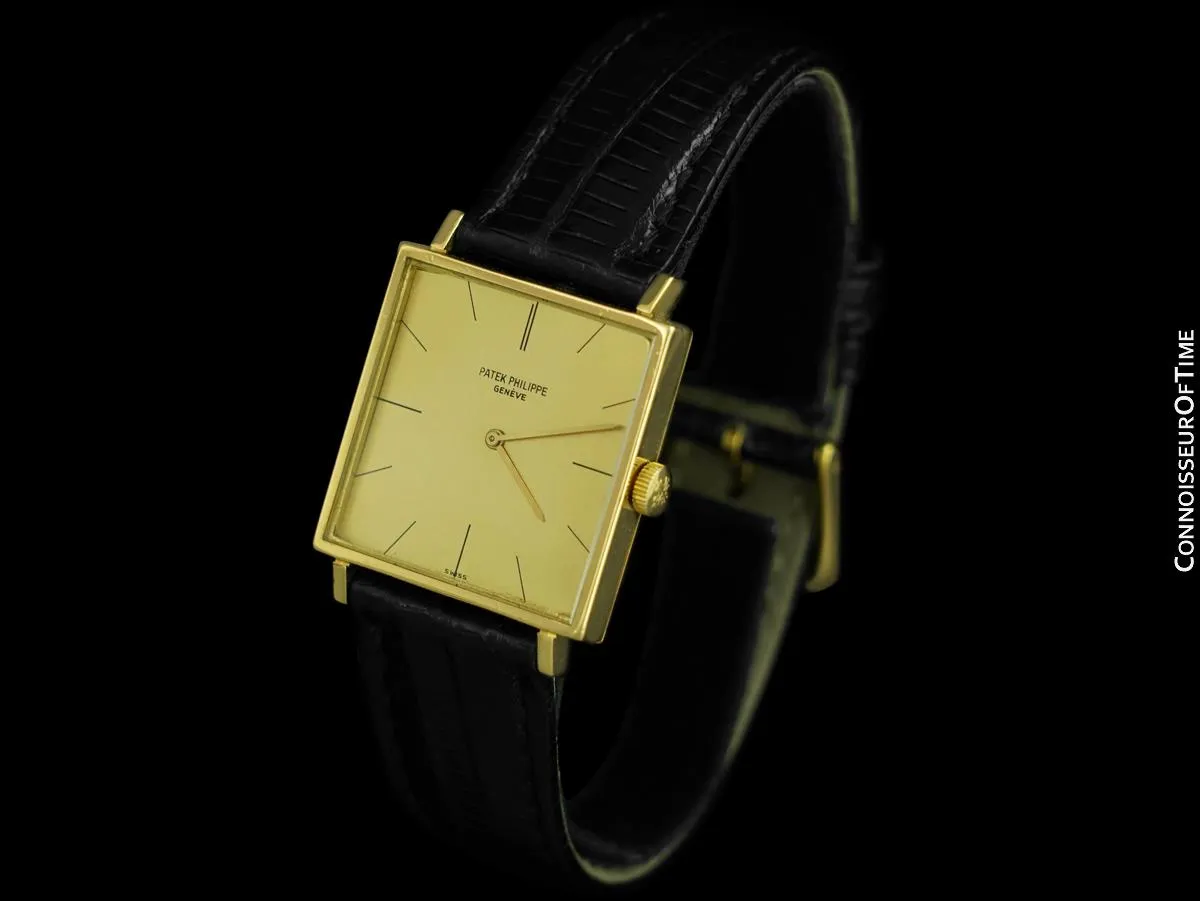1966 Patek Philippe Vintage Mens Handwound Ultra Thin Watch, Ref. 3503 - 18K Gold
