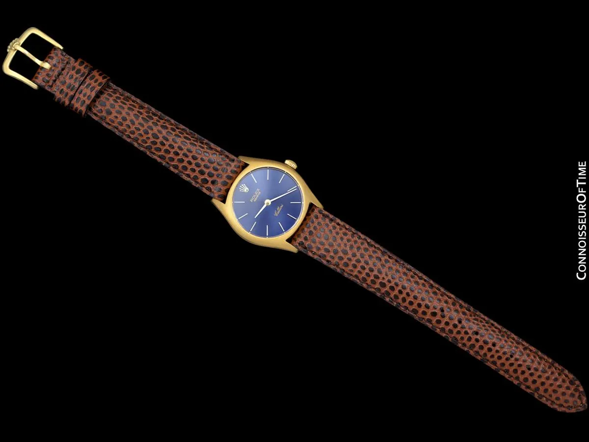 1973 Rolex Cellini Classic Vintage Ladies Handwound Watch, Ref. 3800 - 18K Gold