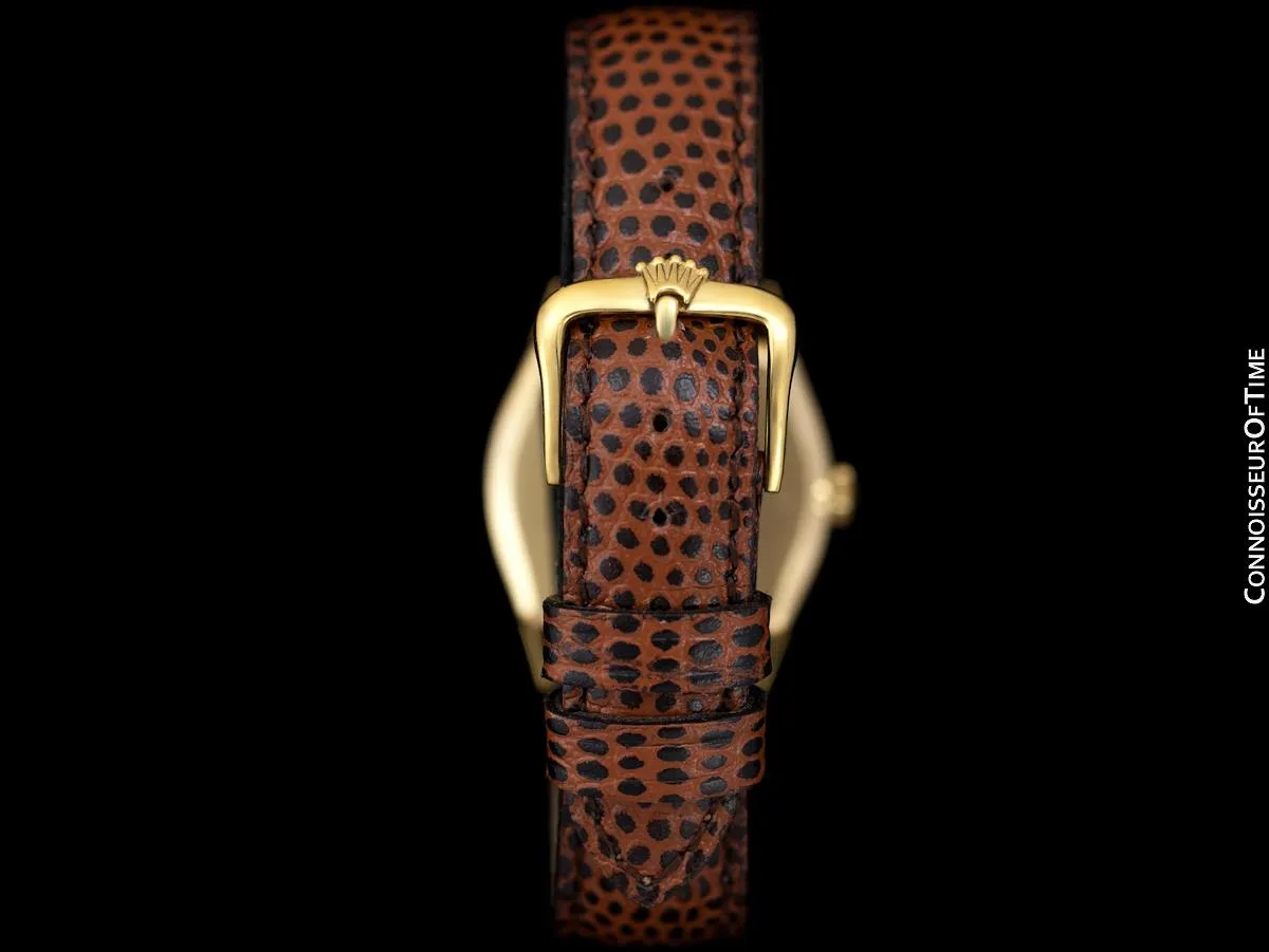 1973 Rolex Cellini Classic Vintage Ladies Handwound Watch, Ref. 3800 - 18K Gold