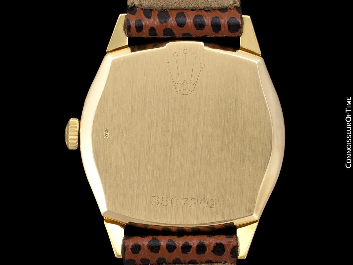 1973 Rolex Cellini Classic Vintage Ladies Handwound Watch, Ref. 3800 - 18K Gold